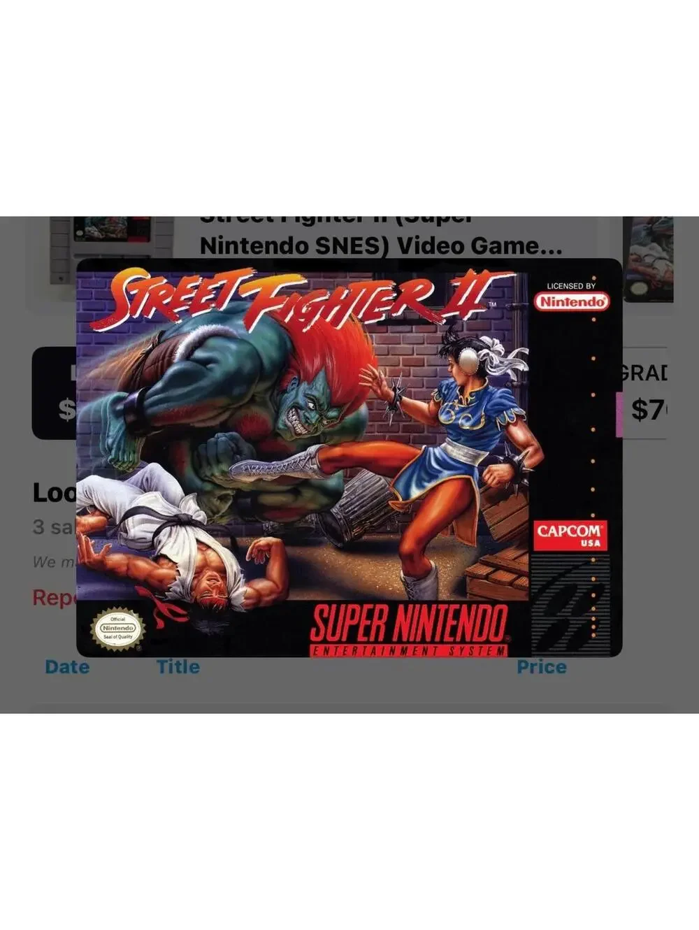 Street Fighter 2 for Super Nintendo
